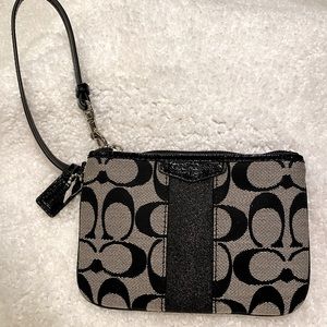 COACH Signature Stripe Small Wristlet NWT